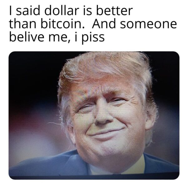 Trump talk about Bitcoin, and bitcoiners laugh for it