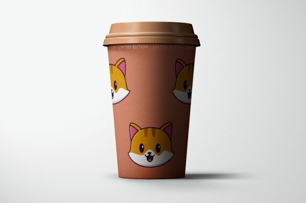 Take a sip in this orange paper cup!