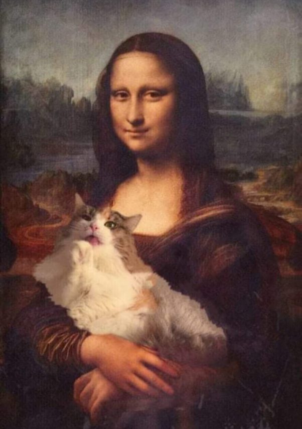 the mona Lisa loves the cate very much